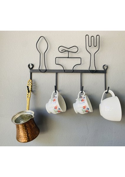 4 Kancalı Metal Tava Asmak Için Aski, Sağlam ve Şık Tasarım