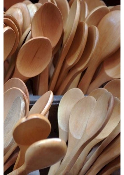 Kahverengi 28 cm Ahşap Yemek Kaşığı, Tek Parça, Doğal ve Şık Tasarım fiyatları
