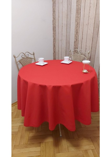Kırmızı Yuvarlak Sıvı Itici ve Leke Tutmaz Masa Örtüsü indirimleri