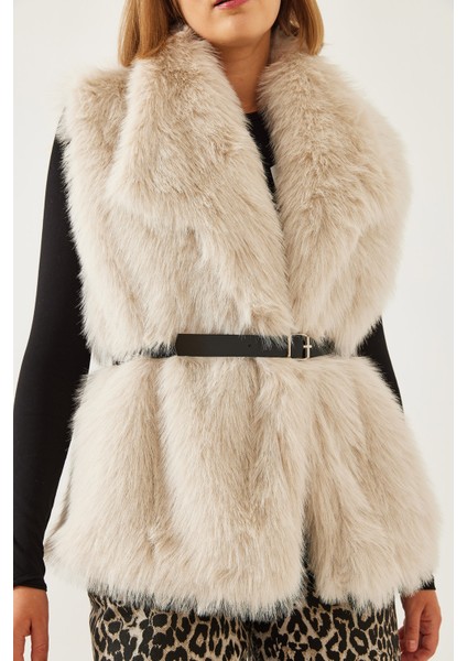 Kadın Kürklü Kemerli Yelek fiyatları
