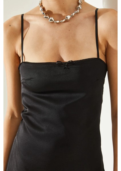 Kadın Ince Askılı Astarlı Mini Elbise modelleri