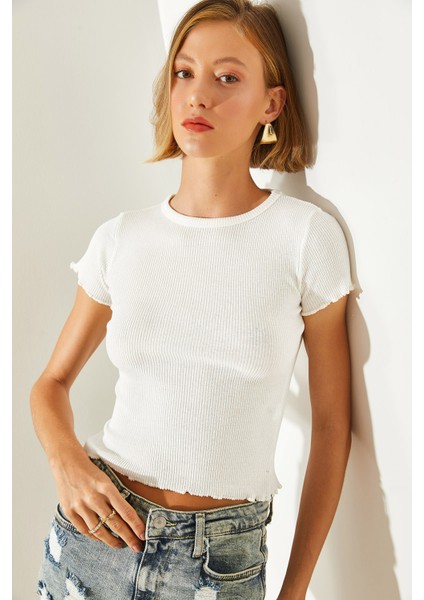 Kadın Fitilli Kaşkorse Bluz