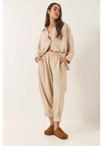 Kadın Yarasa Kol Gömlek Şalvar Pantolonlu Eliza Alt-Üst Takım fiyatları