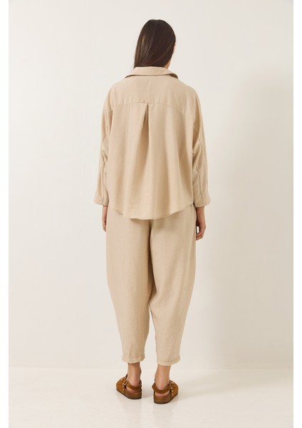 Kadın Yarasa Kol Gömlek Şalvar Pantolonlu Eliza Alt-Üst Takım modelleri