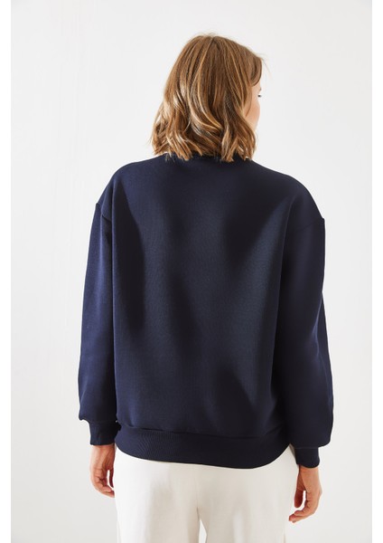 Kadın Üç Iplik Şardonlu Yazılı Sweatshirt Mbhs fiyatları
