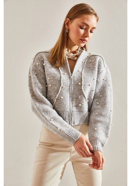 Kadın Inci Taş Işlemeli Triko Hırka fiyatları