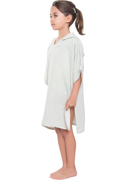 Yeşil Çocuk Panço Plaj Elbisesi, Rahat ve Şık Yaz Koleksiyonu