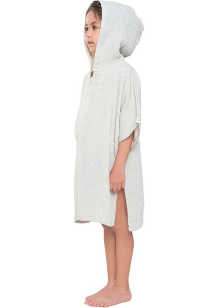 Yeşil Çocuk Panço Plaj Elbisesi, Rahat ve Şık Yaz Koleksiyonu