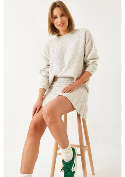 Kadın Etekli Triko Alt Üst Takım