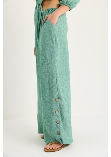 Kadın Bağlama Detaylı Bluz Astarlı Paçası Düğmeli Pantolonlu Astarlı Alt-Üst Takım modelleri