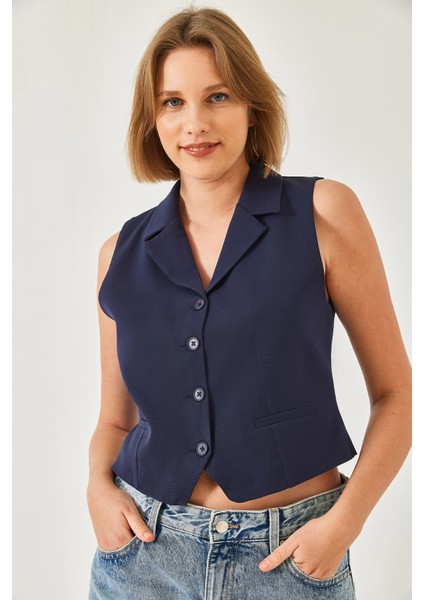 Kadın Gömlek Yaka Yelek