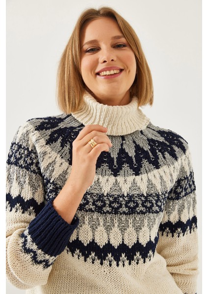 Kadın Jakarlı Reglanlı Triko Kazak fiyatları