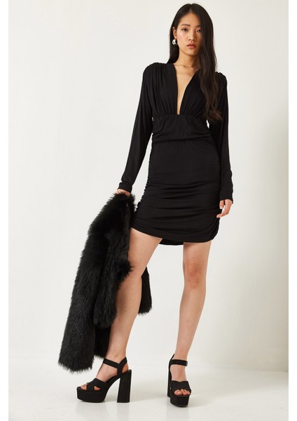 Kadın Yanları Büzgülü Elbise fiyatları