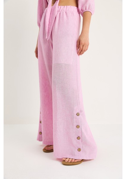 Kadın Bağlama Detaylı Bluz Astarlı Paçası Düğmeli Pantolonlu Astarlı Alt-Üst Takım modelleri