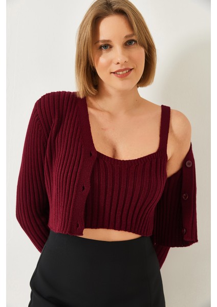 Kadın Atletli Crop Hırkalı Ikili Takım fiyatları