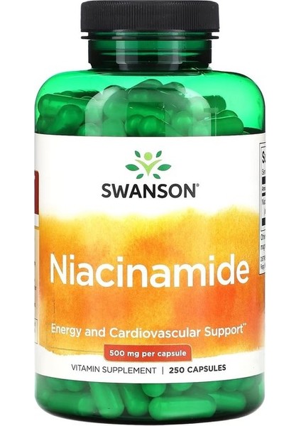 Niacinamide, 500 mg 250 Capsules