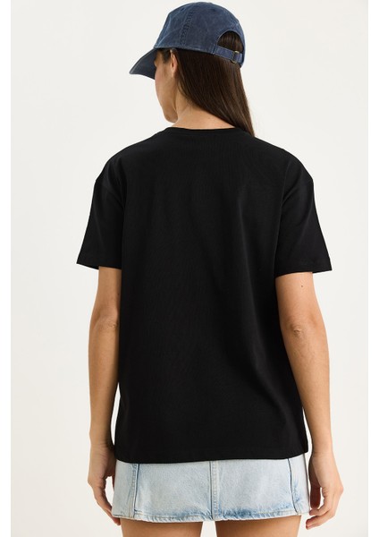 Kadın Blueberries Baskılı Bisiklet Yaka % Pamuklu T-Shirt indirimleri