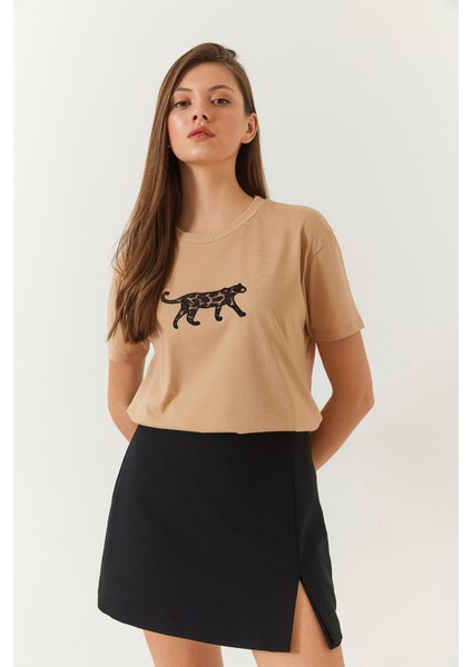 Kadın Leopar Baskılı Tshirt fiyatları