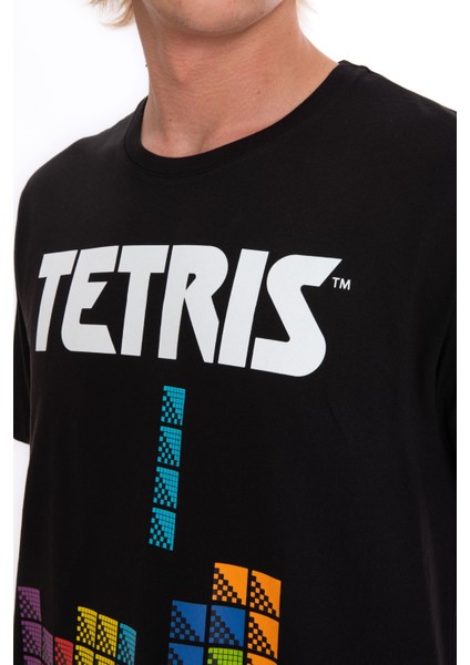 Orijinal Lisanslı Tetris Desenli Erkek T-Shirt Şort Takım - TETRS-55219 modelleri