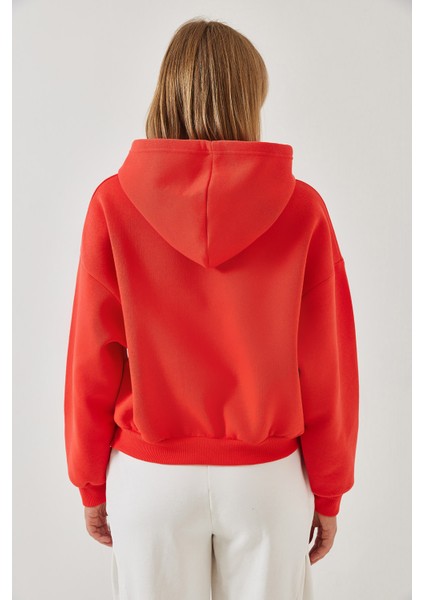 Kadın Üç Iplik Şardonlu Yanları Fermuarlı Crop Sweatshirt fiyatları