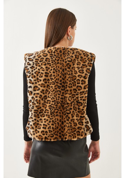 Kadın Leopar Desenli