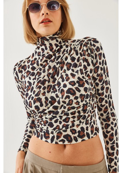 Kadın Balıkçı Yaka Desenli Bluz - fiyatları