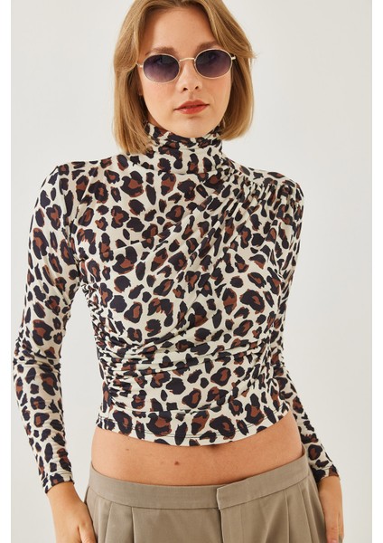 Kadın Balıkçı Yaka Desenli Bluz - modelleri