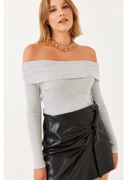 Kadın Madonna Yaka Kaşkorse Bluz modelleri