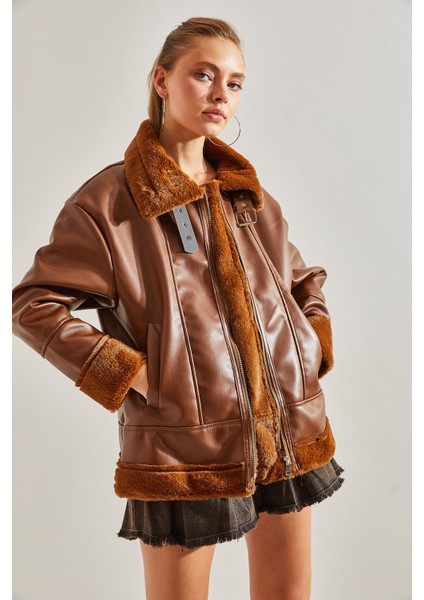 Kadın Deri Peluşlu Mont fiyatları