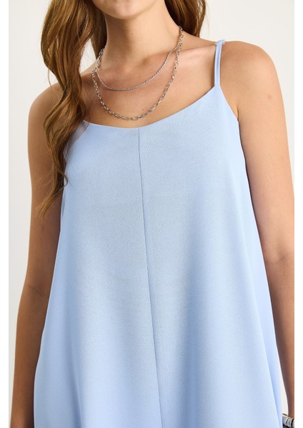 Kadın Ip Askılı Astarlı Dökümlü Rahat Yazlık Elbise modelleri