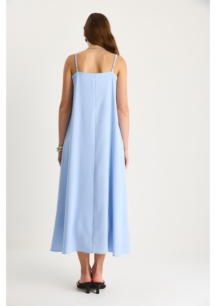 Kadın Ip Askılı Astarlı Dökümlü Rahat Yazlık Elbise fırsatları