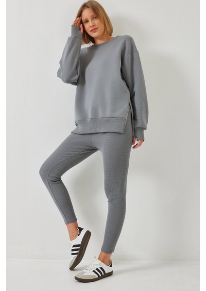 Kadın Ribana Taytlı Alt Üst Takım