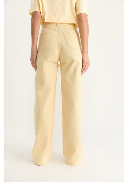 Kadın Yüksek Bel Straight Denim Pantolon indirimleri
