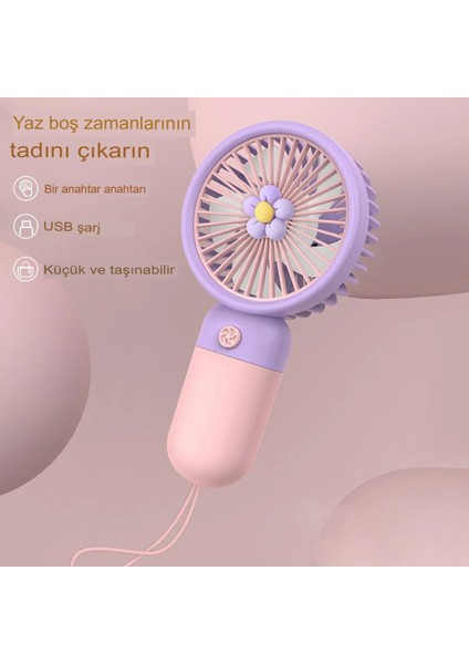 Ipli El Fanı Papatyalı Model Şarjlı Fan Vantilatör Serinletici Taşınabilir fırsatları