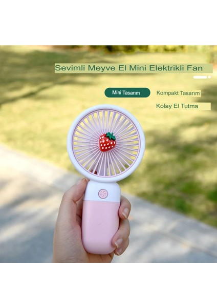 Meyveli Masa Standlı Model Şarjlı El Fanı Serinletici Taşınabilir Fan fiyatları