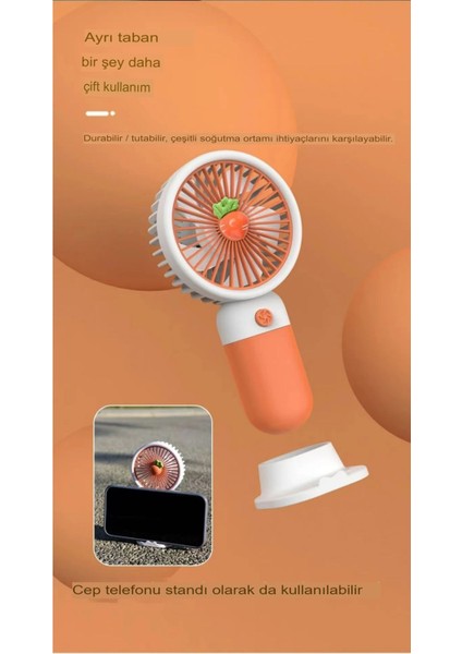 Meyveli Masa Standlı Model Şarjlı El Fanı Serinletici Taşınabilir Fan modelleri