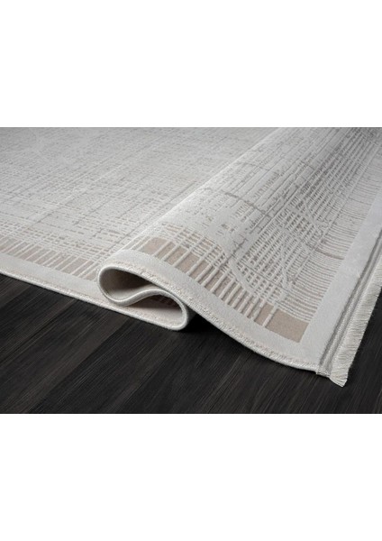 Truva TV015A Bej Vizon Detaylı Kalın Akrilik Tozuaz Modern Halı Salon Yatak Odası Halısı Halısı Koridor fırsatları