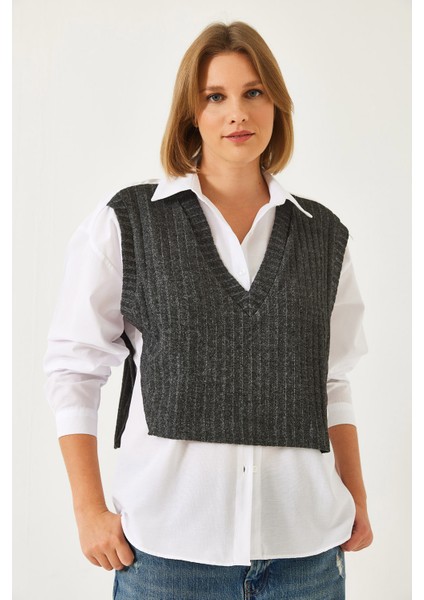 Kadın Süveter Detaylıi Gömlek fiyatları