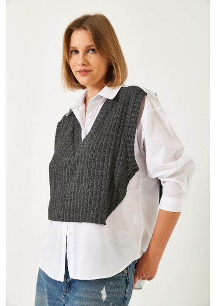 Kadın Süveter Detaylıi Gömlek modelleri