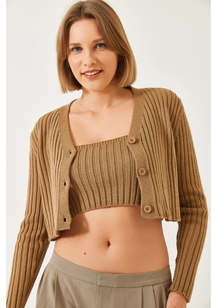 Kadın Atletli Crop Hırkalı Ikili Takım fiyatları