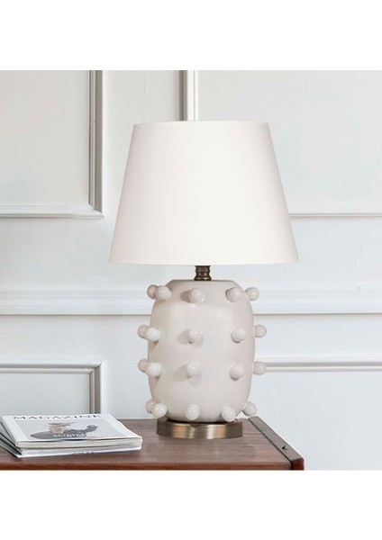 Beyaz Roma Seramik Abajur modelleri