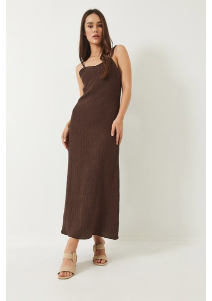 Kadın Dokulu Ince Askılı Elbise Oversize Gömlek 'li Takım fırsatları