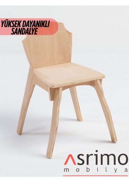 Ahşap Anaokulu ve Kreş Çocuk Sandalyesi
