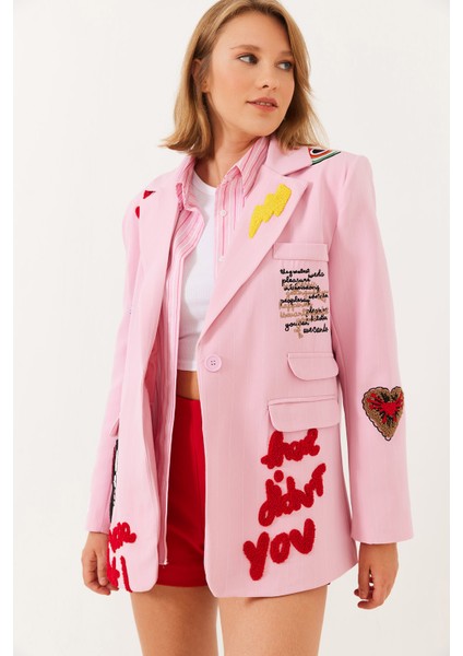 Kadın Nakış Detaylı Blazer Ceket