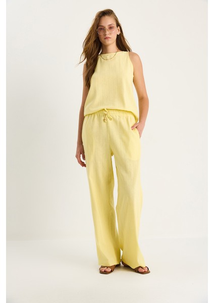 Kadın Keten Bluz Pantolon Takım fırsatları