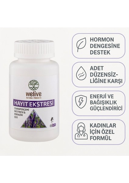 Hayıt Ekstresi Kadın Üreme Sağlığı - 60 Cap