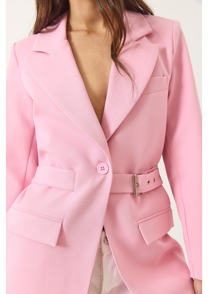 Kadın Kemer Detaylı Astarlı Blazer Ceket fiyatları
