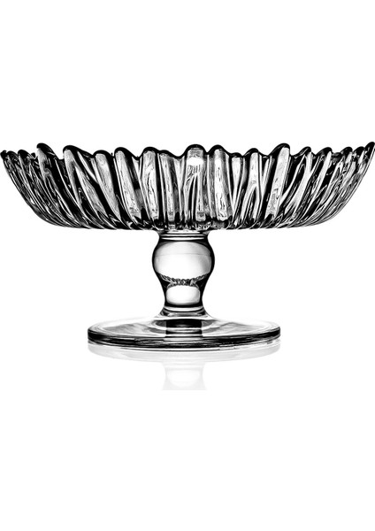 31 cm Ayaklı Cam Meyvelik Pasta Kek Sunum Kasesi Vega Desenli fiyatları