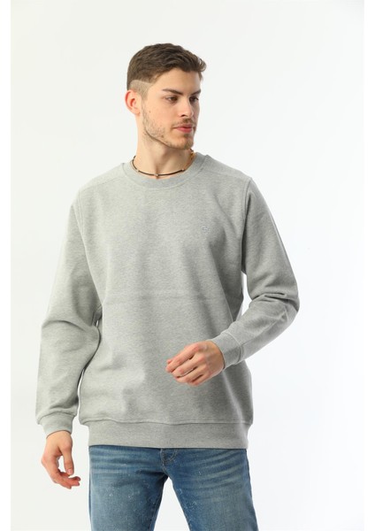 Basic %100 Organik Pamuklu Erkek Sweatshirt