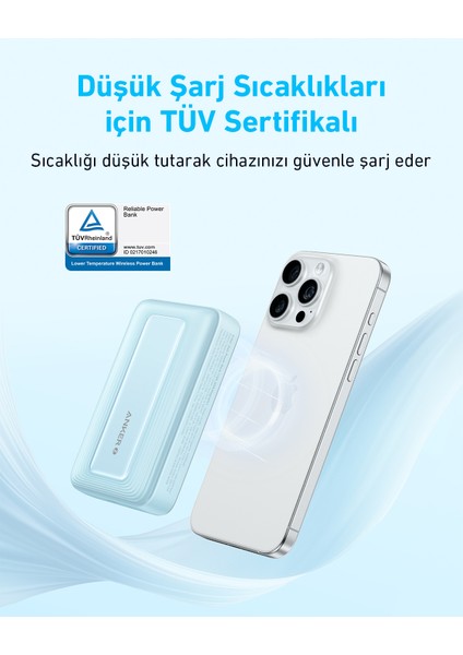 Zolo Powerbank (10.000 Mah, 30W, Manyetik) - iPhone 12 / 13 / 14 / 15 / 16 Serisi Uyumlu - Siyah - A1684 (Anker Türkiye Garantili) indirimleri
